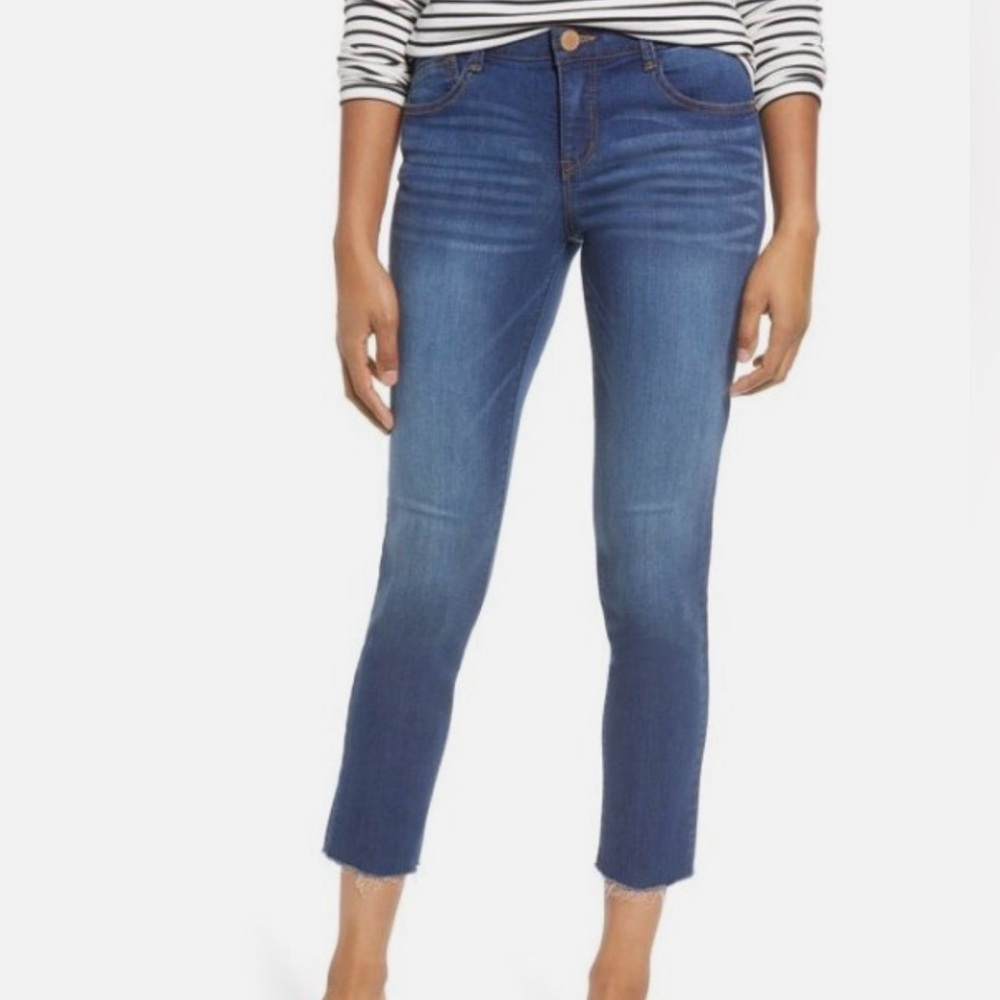 Wit & Wisdom Medium Wash Blue High Rise Seamless Ankle Skimmer Jeans in Size 8P
